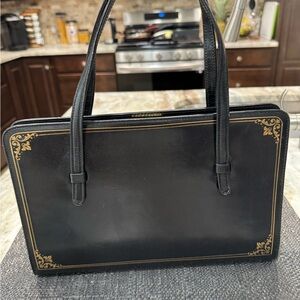 Elegant Black Leather Handbag